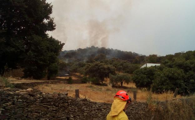 El fuego se ha originado en en la zona de Pago de San Clemente.