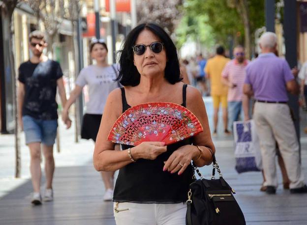 El abanico es un aliado imprescindible para comprar en Menacho durante el verano. :: c. moreno/