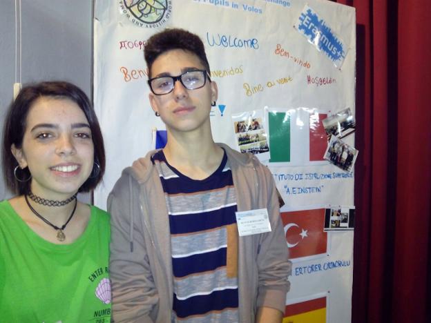 Los alumnos Rebeca García e Iván Rubio. :: cedida/