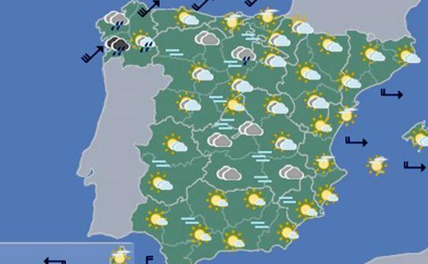 Mapa de la Aemet./