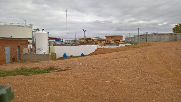 Instalaciones de la depuradora de agua potable de Almendralejo. c./ G.