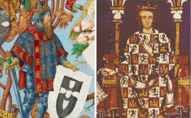 Alfonso III de Portugal y Alfonso X el Sabio, firmantes del Tratado de Badajoz./