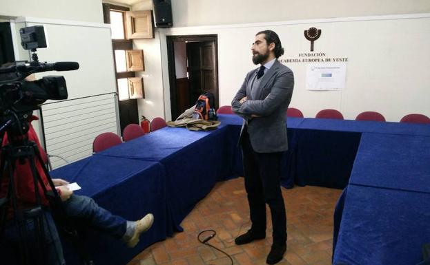 Ortega en la sede de la Fundación Academia Europea de Yuste./UEx