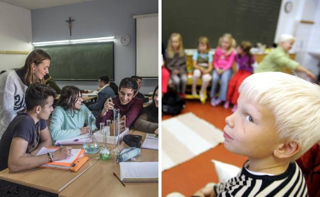 Escolares durante una clase en un colegio finlandés en una imagen de archivo. :: HOY/