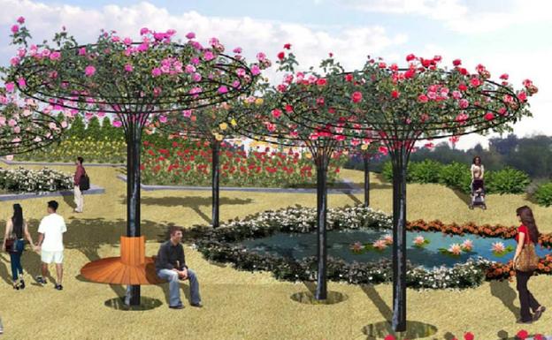 La fuente de la rosaleda es uno de los espacios que aparecen en el proyecto diseñado. :: /HOY