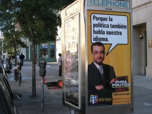 El rostro de Juan Manuel Benítez es conocido para los neoyorquinos, sobre todo para los latinos. :: J. M. B. El pacense ha viajado por todo el país. :: VANESSA YURKEVICH/