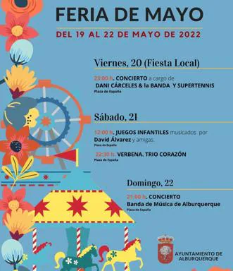 Cartel anunciador de la Feria de mayo.