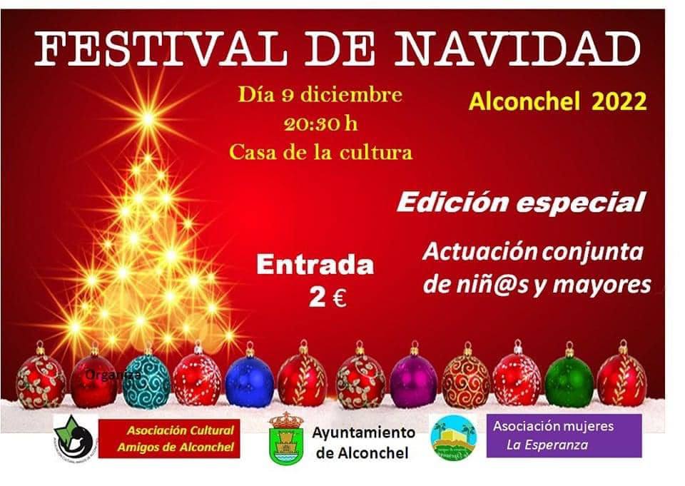 Este viernes tendrá lugar un especial Festival de Navidad en Alconchel