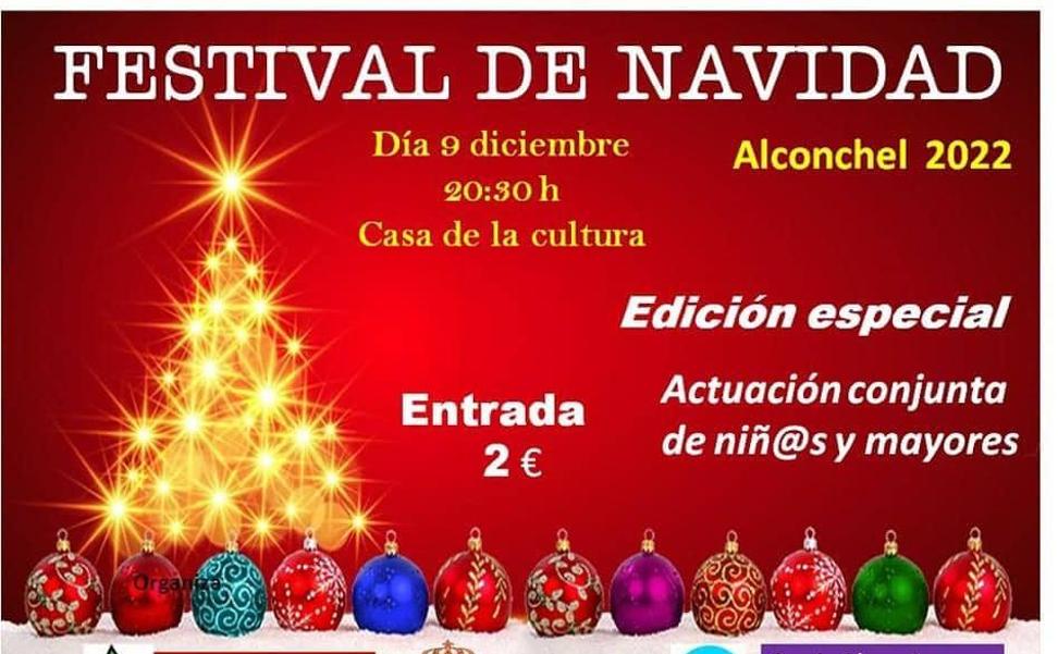 Este viernes tendrá lugar un especial Festival de Navidad en Alconchel