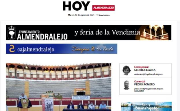 Almendralejo cuenta desde este miércoles con un periódico digital de HOY con noticias locales