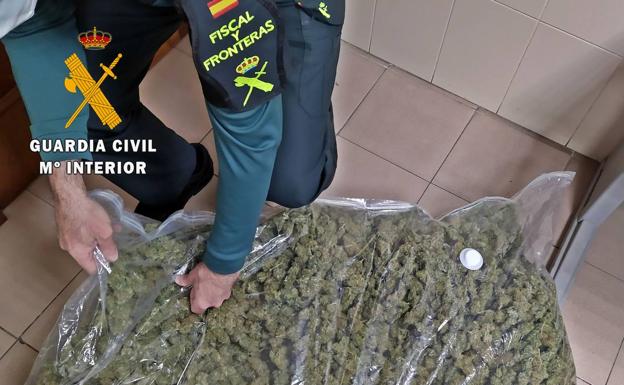 Detenida una vecina de Lisboa por ocultar en su coche 8,4 kilos de cogollos de marihuana