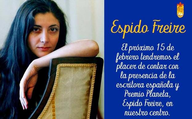 El Colegio Ruta de la Plata organiza este martes un encuentro con Espido Freire