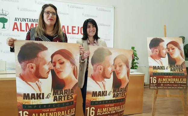 Los cantantes Maki y María Artés ofrecen un concierto el día 16 de julio