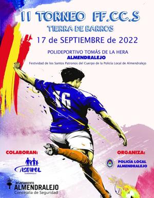 El II Torneo de Fútbol 7 para las fuerzas y cuerpos de seguridad Tierra de Barros será el 17 de septiembre
