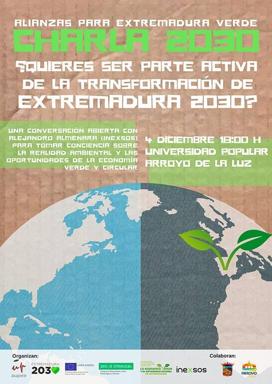 Charla 2030. Alianzas para Extremadura Verde