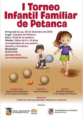I Torneo Infantil Familiar de Petanca en Arroyo de la Luz
