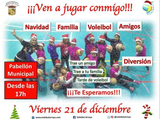 Tarde de voleibol navideña en Arroyo de la Luz