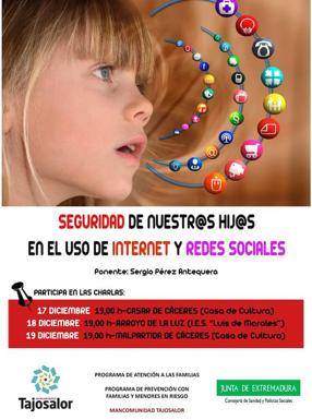 Charla 'Seguridad de nuestros hijos en el uso de internet y redes sociales' de la Mancomunidad Tajo Salor