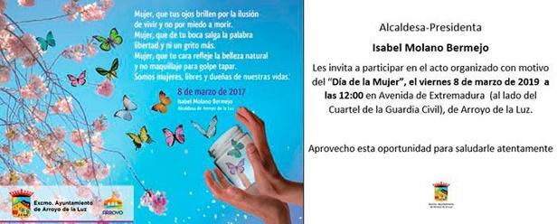 Acto en Arroyo para el 8 de marzo, Día de la Mujer
