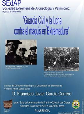Francisco Javier García, historiador y cronista de Arroyo de la Luz, hablará esta tarde sobre la lucha contra el maquis en Plasencia