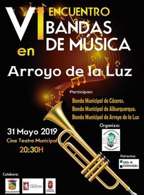 El Cine-Teatro Municipal acoge el VI Encuentro de Bandas de Arroyo de la Luz