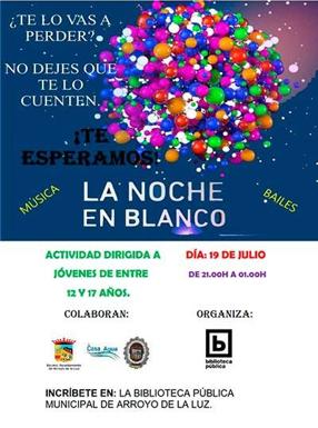 La Biblioteca de Arroyo de la Luz prepara la Noche en Blanco