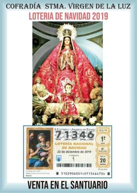 La Cofradía de la Virgen de la Luz pone a la venta la 'Lotería de la Virgen'