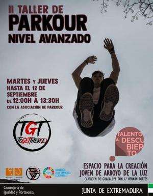 El taller de parkour finaliza el próximo 12 de septiembre