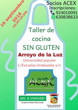 Taller de Cocina Sin Gluten en Arroyo de la Luz