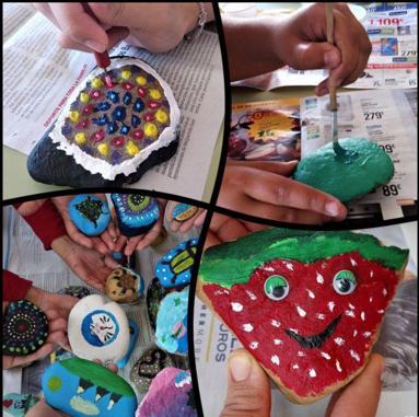 El CEIP Ntra. Sra. de la Luz fomenta la solidaridad a través de piedras decoradas