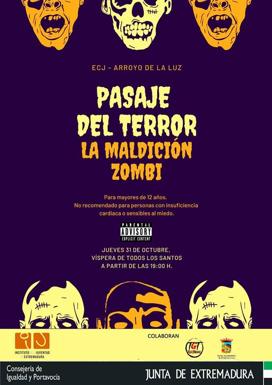 Pasaje del terror 'Maldición Zombie' en el ECJ de Arroyo de la Luz