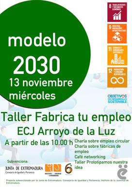 El ECJ de Arroyo de la Luz acoge el taller 'Fabrica tu empleo Modelo 2030'