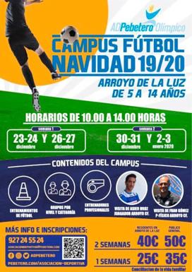 Pebetero lleva a Arroyo un Campus de Fútbol de Navidad