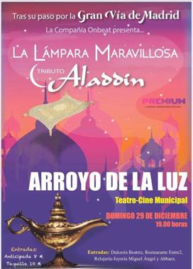 Aladdín llega al Cine-Teatro Municipal de Arroyo de la Luz