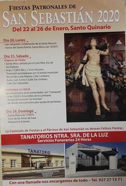 Arroyo de la Luz celebra sus Fiestas Patronales de San Sebastián
