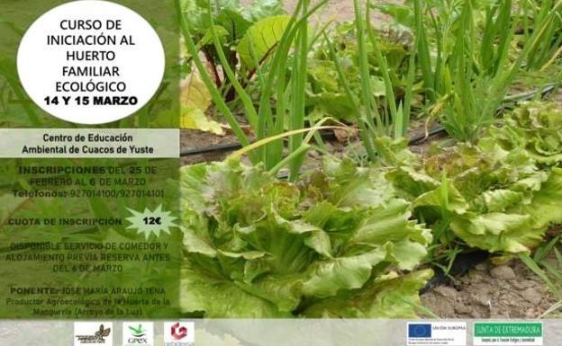'La Mangurria', huerta ecológica de Arroyo de la Luz, participa en el curso Iniciación al Huerto Familiar Ecológico en Cuacos de Yuste