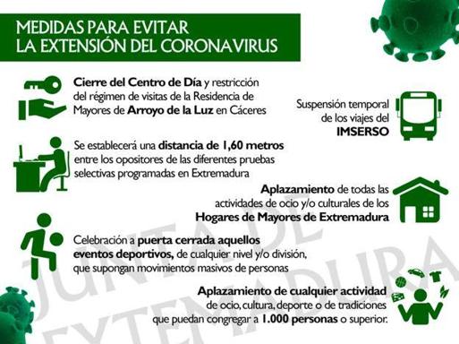 Las recomendaciones que la Junta de Extremadura hace a los ciudadanos