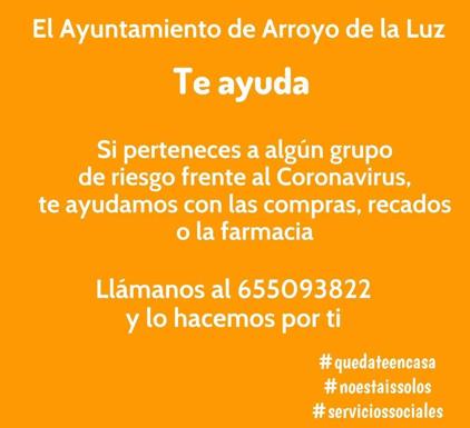 El Ayuntamiento facilita un teléfono para ayudar a los grupos de riesgo en sus recados diarios