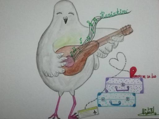 La pintora arroyana Mariluz Tejado dedica una poesía ilustrada a los niños en el Día Internacional de la Poesía
