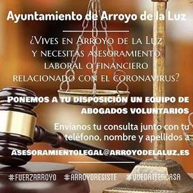 Un equipo de abogados voluntarios asesorará a los arroyanos en temas laborales y financieros relacionados con el coronavirus