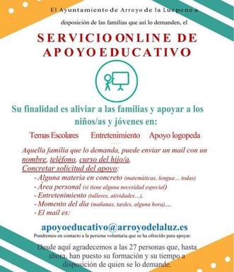 Comienza a funcionar el Servicio Online de Apoyo Educativo en Arroyo de la Luz