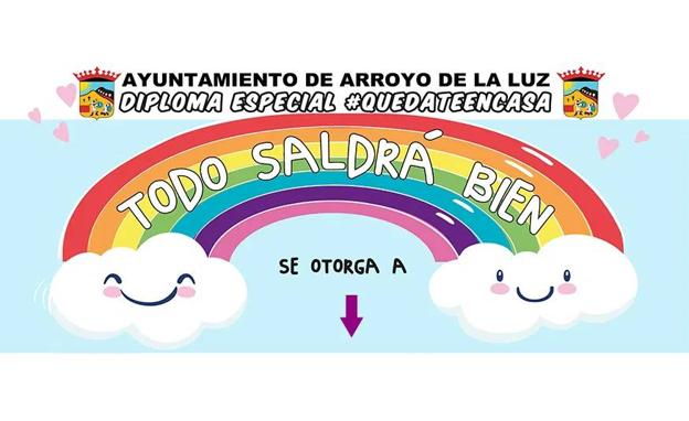 El Ayuntamiento otorga a los niños arroyanos un diploma por quedarse en casa
