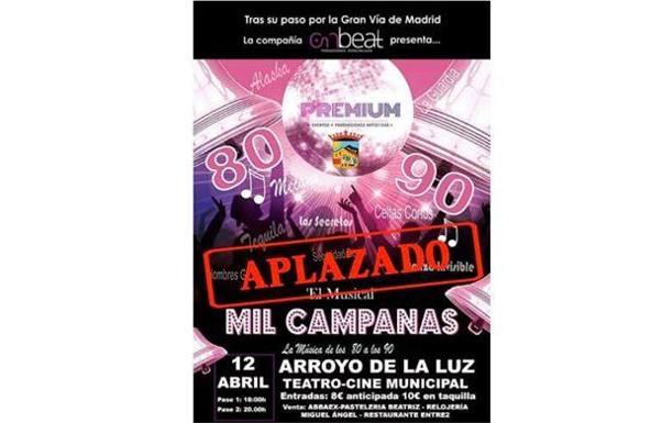 Aplazado el musical Mil Campanas