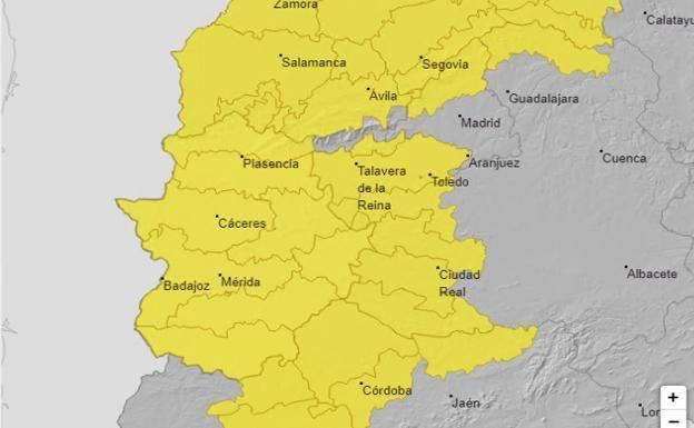 Alerta amarilla en la región para este sábado