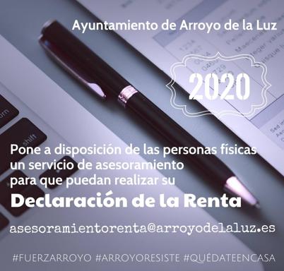 El Ayuntamiento de Arroyo de la Luz crea un servicio de asesoramiento para la declaración de la renta