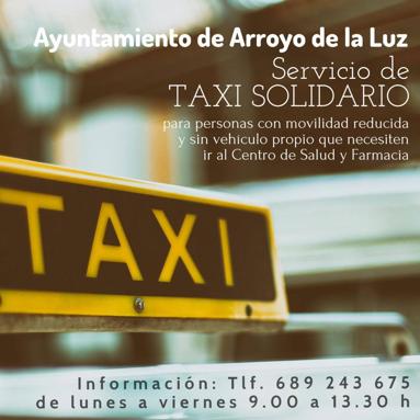 El Ayuntamiento arroyano pone en marcha un servicio de taxi solidario