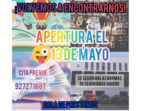 El miércoles, la biblioteca volverá a realizar préstamos de libros