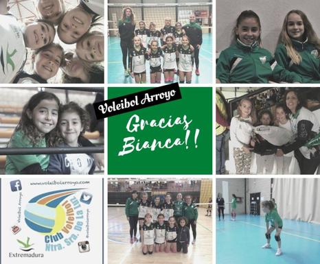 El voleibol arroyano despedía ayer a una de sus jugadoras