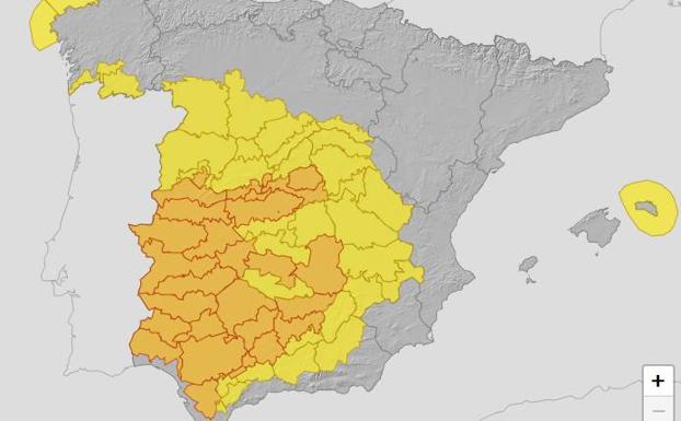 Extremadura continúa este martes en alerta naranja por altas temperaturas que podrán alcanzar los 41 grados