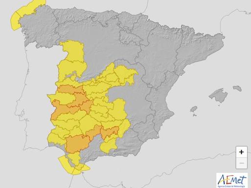 Varias comarcas de Extremadura activan este sábado la alerta naranja por altas temperaturas de hasta 42 grados